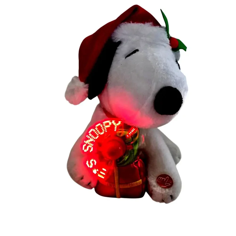 Peanuts Animated Lights Sound Musical Motion Snoopy Christmas Plush Works 11